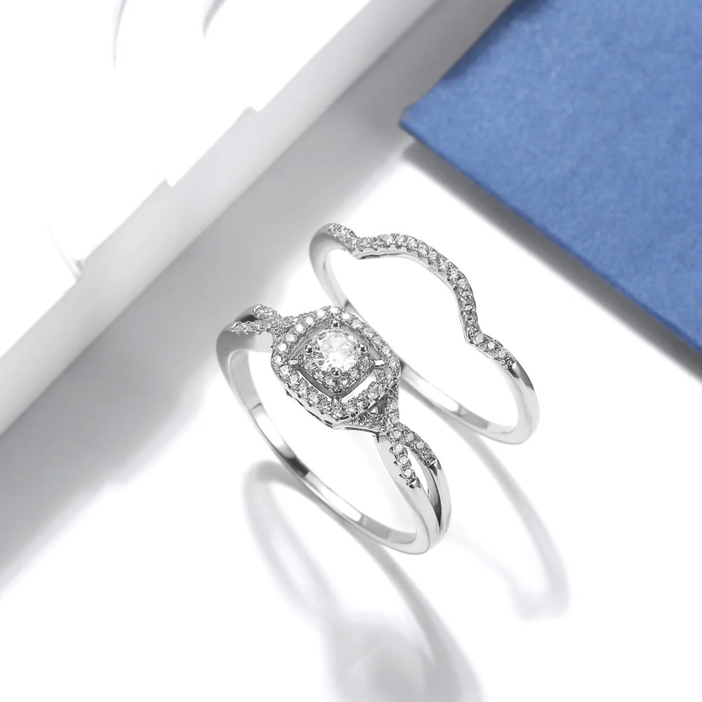 Ginger Lyne Frances Bridal Ring Set | Size 7